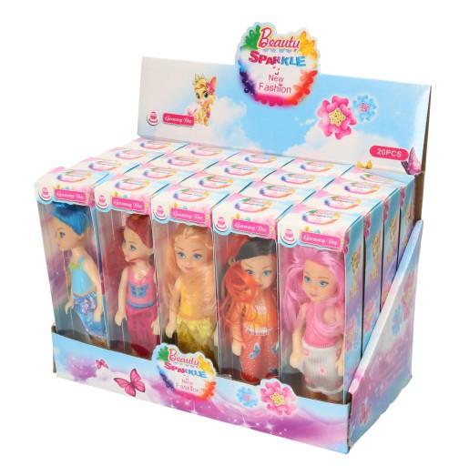 MÓDNE OBLEČENÁ BÁBIKA mini bábika 13cm FARBY