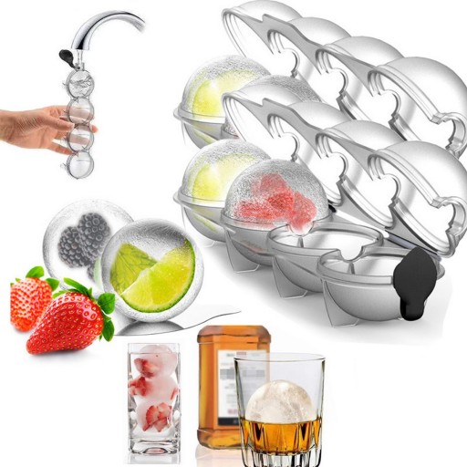 Forma na ľadovú guľu 4 ĽADOVÉ GULIČKY na nápoje WHISKY