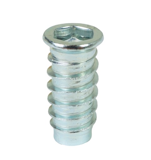 10x nástrčná skrutka M8 x 28 mm, dvojzávitová, skrutkovacia, drážkovaná skrutka do dreva