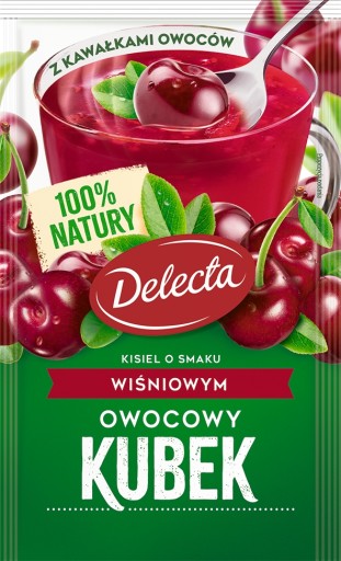 Instant Fruit Jelly Cup Delecta 7 príchutí 14x30g s kúskami ovocia