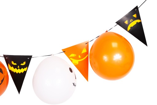 HALLOWEENSKÉ VENCICE S BALÓNMI VEĽKÁ DEKORÁCIA