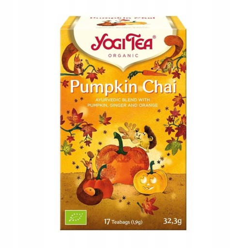 YOGI TEA Pumpkin Chai tekvicový čaj so zázvorom a škoricou 17 vrecúšok