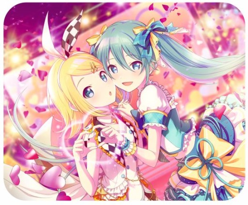 Vocaloid Hatsune Miku a podložka Kagamine Rin