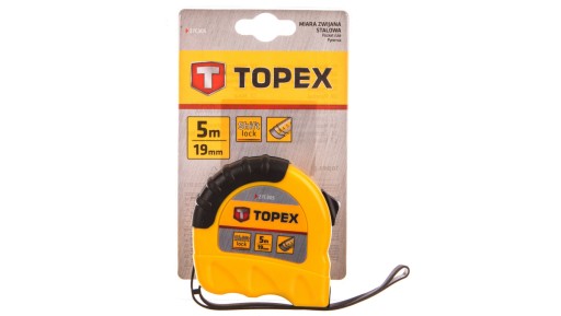 Oceľový zvinovací meter, dĺžka 5m 19mm TOPEX 27C305