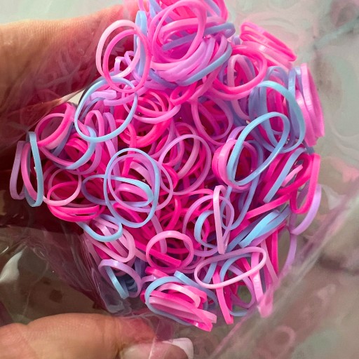 Mini FAREBNÉ silikónové gumičky do vrkočov, gumičky, 500 kusov
