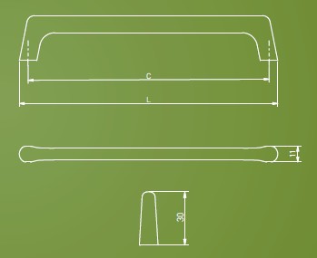 Nábytková úchytka GTV OCTAVIO 160mm, čierna matná
