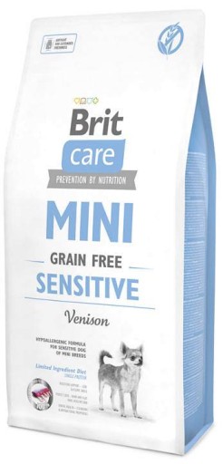 Brit Care MINI Sensitive Adult Sensitive bezzrnné krmivo pre zverinu so zverinou 400 g
