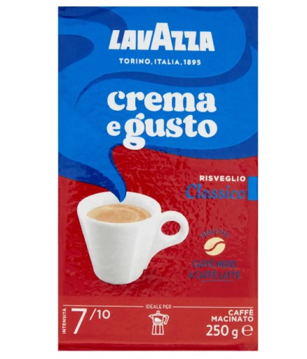 Crema e Gusto Classico mletá káva 7/10 LAVAZZA 250g