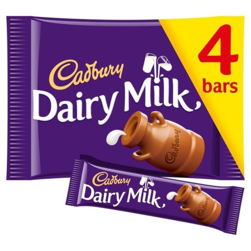 Cadbury Dairy Milk - Čokoládové tyčinky 4 ks UK