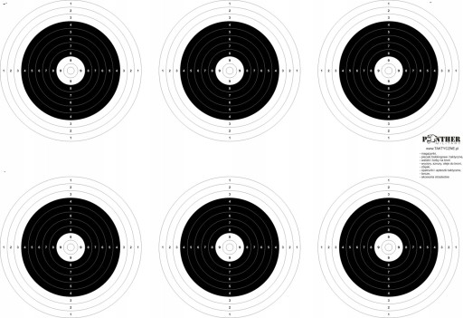 Strelecké terče 6 x Sniper Training 10 kusov