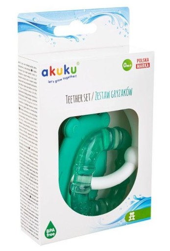 AKUKU hryzátka SET silikónových a vodných hryzákov