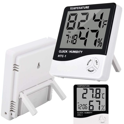 DIGITÁLNY TEPLOMER HYGROMETER HODINY METEOSTANICE 49
