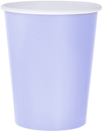Levanduľové fialové papierové poháre 270ml 14 ks
