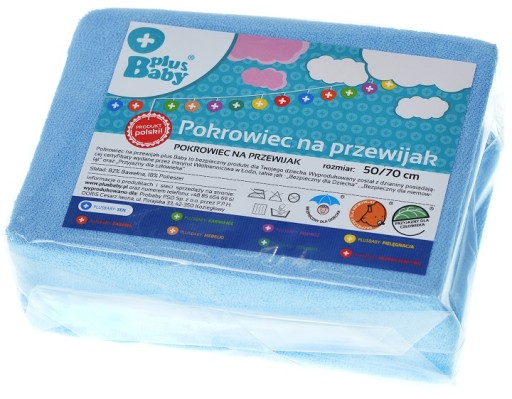 PLUSBABY FROTÉ PREBAĽOVACÍ OBAL 70 x 50 cm