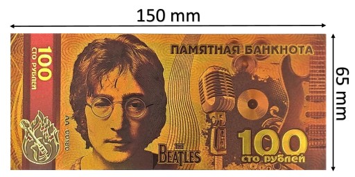 Krásna zberateľská bankovka Johna Lennona Beatles