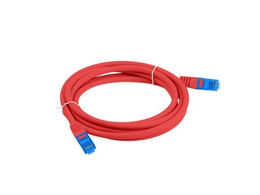 Patchcord - Ethernet sieťový kábel 0,5m cat.6A S/FTP, červený, Lanberg