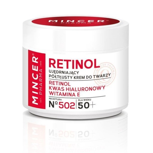 Mincer Retinol polobohatý spevňujúci krém na tvár s vitamínom E 50+ 50 ml