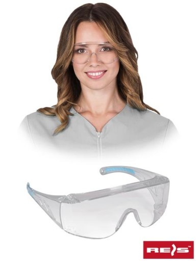 OCHRANNÉ OKULIARE - uni - TRANSPARENTNÉ-SVETLOMODRÉ
