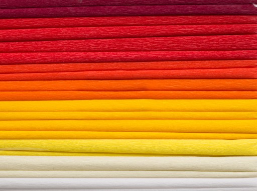 SADA krčkavého hodvábneho papiera Happy Color, teplé farby, 10 kusov