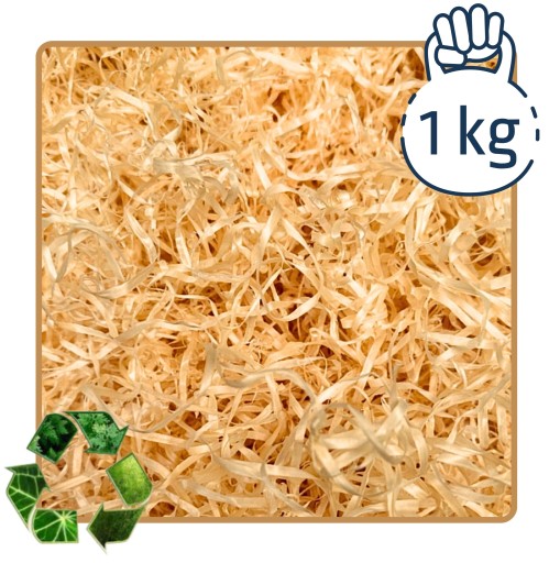 SENO Drevitá vlna Wolina Výplň, dekorácia do darčekových balení, 1kg