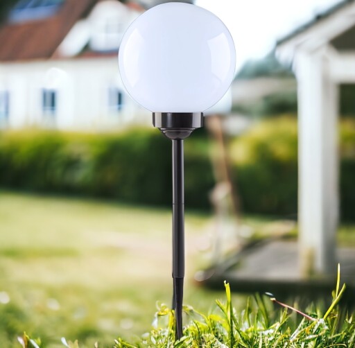 Garden Lamp LED SOLAR guľové solárne záhradné svietidlá biele 10 CM do záhrady