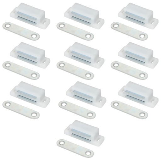 10x NÁBYTKOVÁ ZÁPADKA MAGNETOVÝ ZÁMEK NÁBYTKOV SILNÝ BIELY