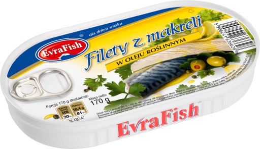 EvraFish filet z makrely v oleji 170 g