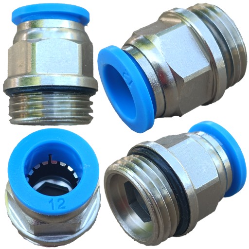 Priamy zásuvný pneumatický konektor fi 12mm závit 1/2