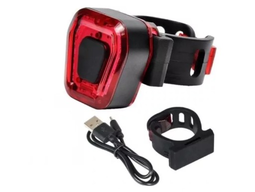 LED svetlo na bicykel 100lm IPX4 zadná zadná USB sedlovka