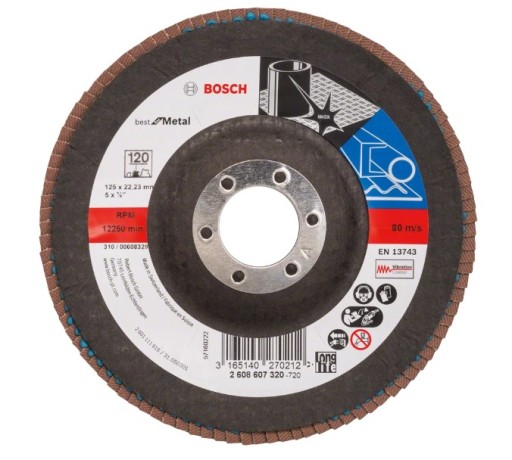 BOSCH KLAPKOVÝ KOTOUČ NA KOV 125mm G120