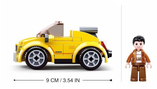 ŽLTÉ AUTOBLOKY KONVERTIBILNÉ AUTO SLUBAN CITY