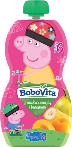 BoboVita Peppa Hruška, banán, marhuľová pena 100 g