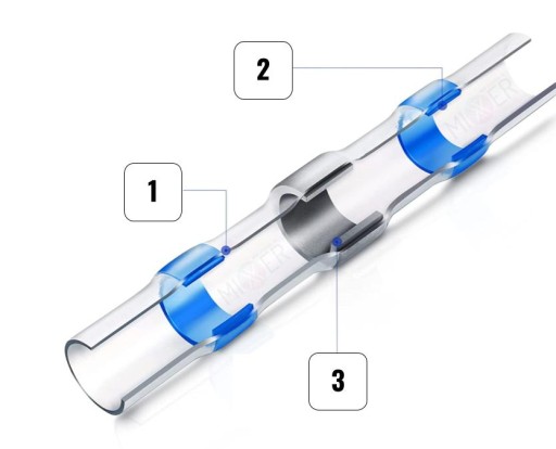 Teplom zmršťovacia bužírka s cínom, 4 až 6 mm, 10 ks
