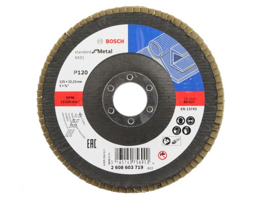 KOTOUČ KLAPKA 125mm GR.120 NA KOV BOSCH