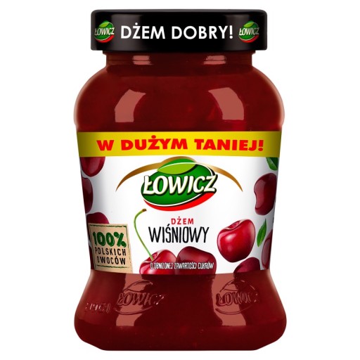 Łowicz Čerešňový džem s nízkym obsahom cukru 450 g