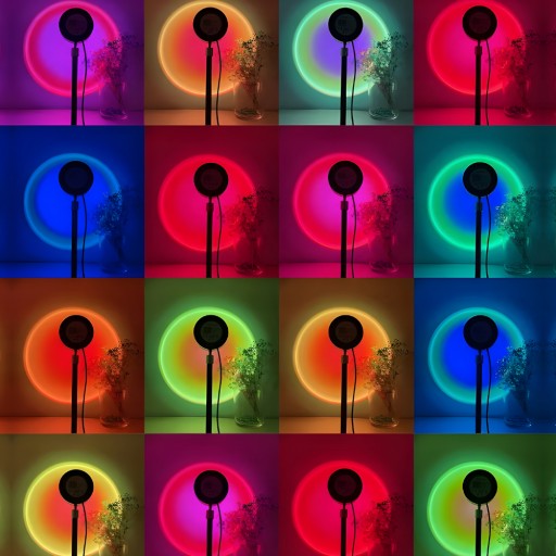 ZÁPAD SLNKA PROJEKTOROVÁ LAMPA VIACFAREBNÁ RGB LED NOčná nálada