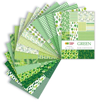 Blok s motívmi A4 Happy Color Green, 30 motívov