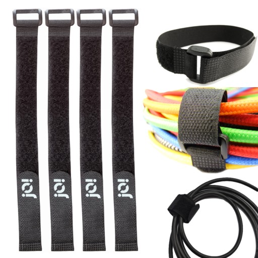 Svorky na suchý zips ORGANIZER Suchý zips na upevnenie STRONG CLAMP 4 ks