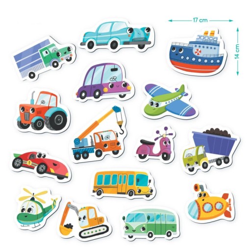 Edukačná magnetická hra Transportné magnety pre deti