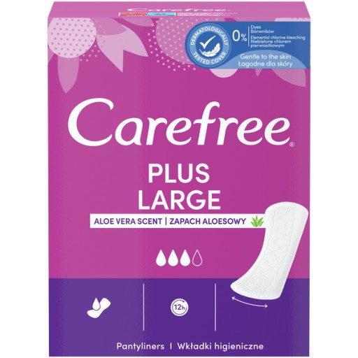 CAREFREE PLUS LARGE Aloe Vera Scent hygienické vložky 48 ks