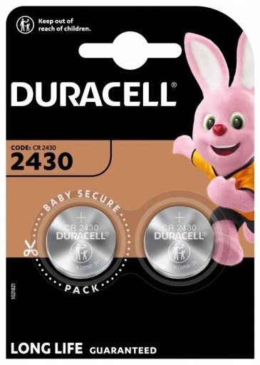 Duracell CR2430 DL2430 ECR2430 2BL 3V batéria