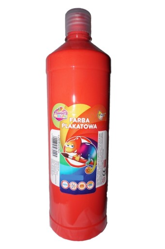 TEMPERA PLAGÁTOVÁ FARBA 1000ML ČERVENÁ 24H