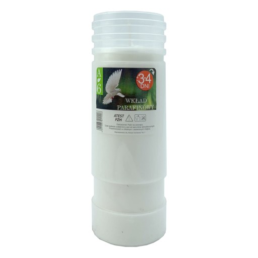 Parafínová vložka do sviečky Płomyk AURA 6 72-96h 3-4 dni 1 kus