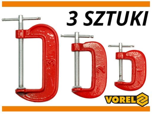 VOREL Modelovacie svorky 38830 25/50/75 mm 3 ks.