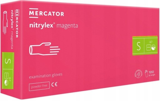 Rukavice Nitrylex purpurové 100 ks S-7 Nitril