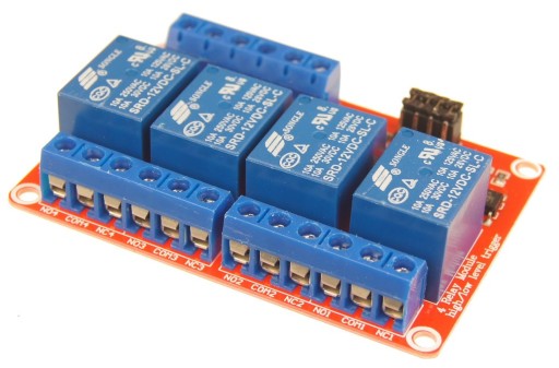 Reléový modul 4 kanály s opt 12V 10A 250V