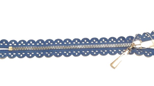 Prelamovaný, nerozoberateľný kovový zips, 16 cm nevädza