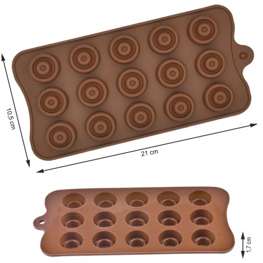 SILIKÓNOVÁ FORMA NA ČOKOLÁDY, ŽELÉ, CUKRÍKY, VOSK, PRALINKY S NÁPLŇOU