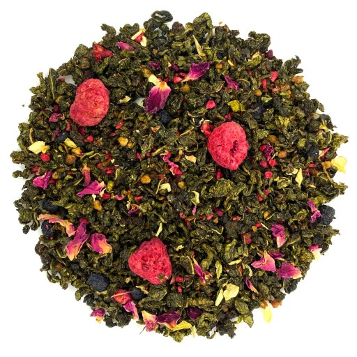 Čaj OOLONG MALINA V ČOKOLÁDE 100g malinová ruža AROMATICKÁ