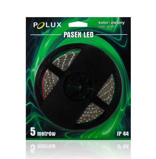 LED pásik 12V 5m IP44 zelený Polux